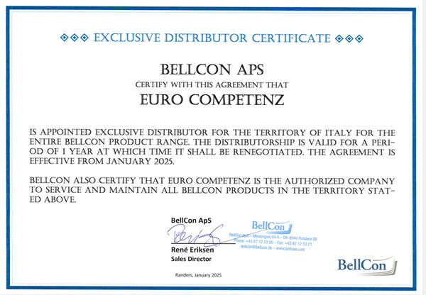 Bellcon sceglie Euro Competenz come distributore per l'Italia