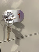 colonna porta oggetti con serratura a chiave - 4 scomparti