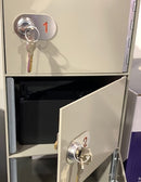 colonna porta oggetti con serratura a chiave - 4 scomparti